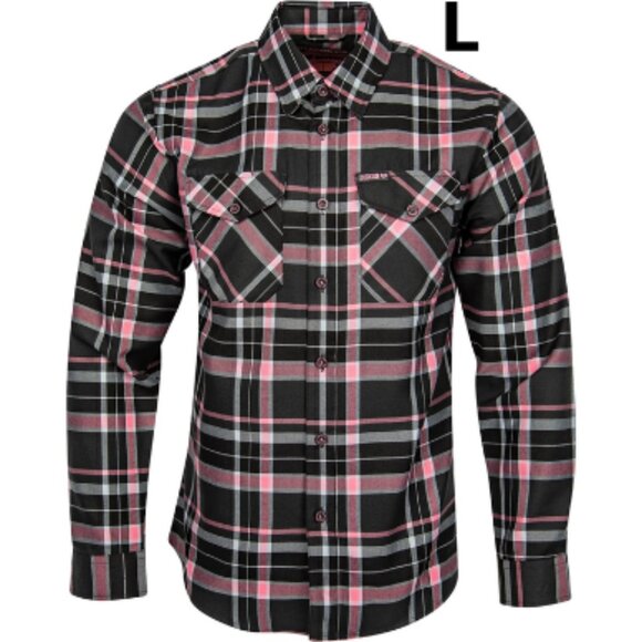 Dixxon x KEEP A BREAST Collab I LOVE BOOBIES 2025 Flannel Shirt-Men's L SOLD OUT - Picture 1 of 10